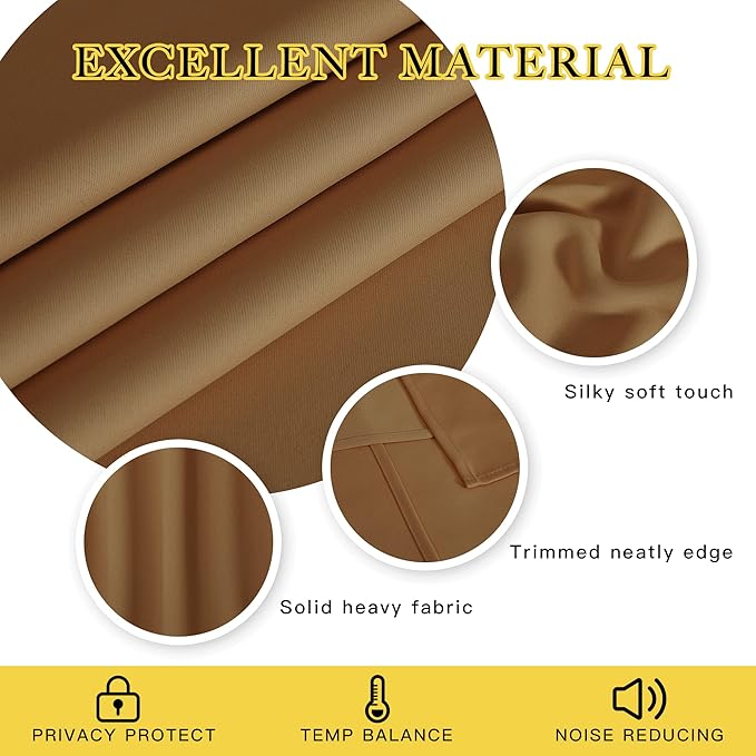 NICETOWN 66 Inch Long Blackout Curtains - Image 2