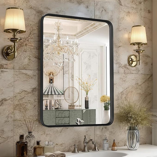 OLIXIS Bathroom Mirror for Over Sink, 24x36 Inch Wall Rectangle Mirror by OLIXIS