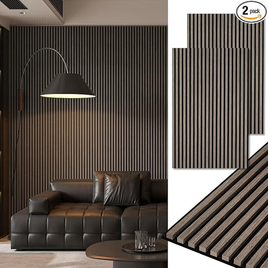 Art3d 2-Pack 48" x 24" Acoustic Wood Panels by Art3d