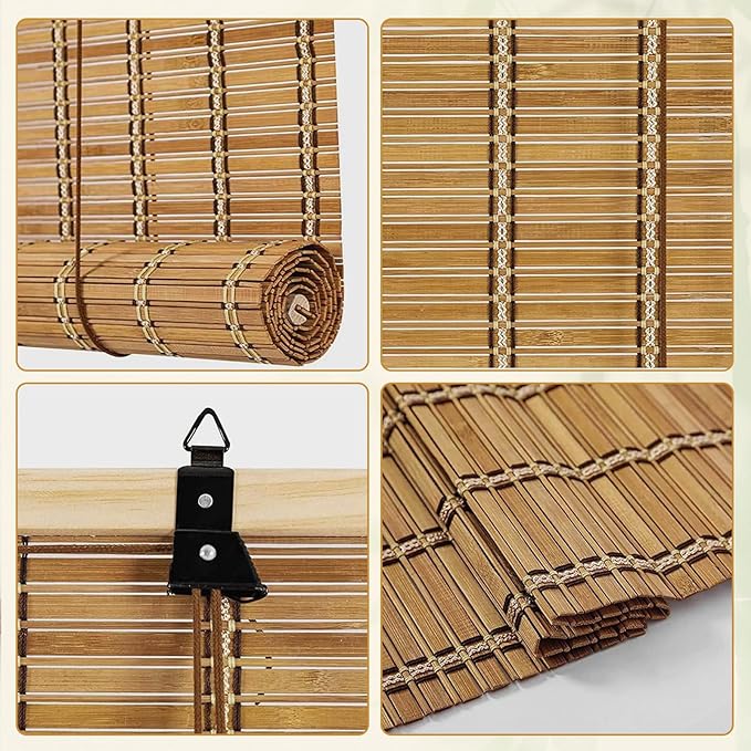Bamboo Roman Shades Blinds for Windows - Image 3