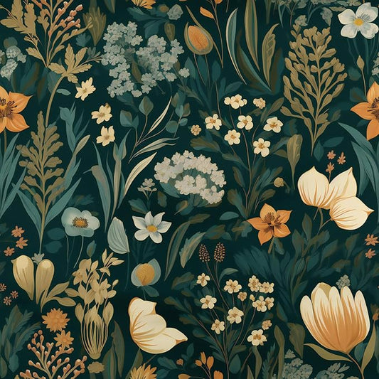 Orainege Vintage Floral Peel and Stick Wallpaper Boho Floral Contact Paper by Orainege