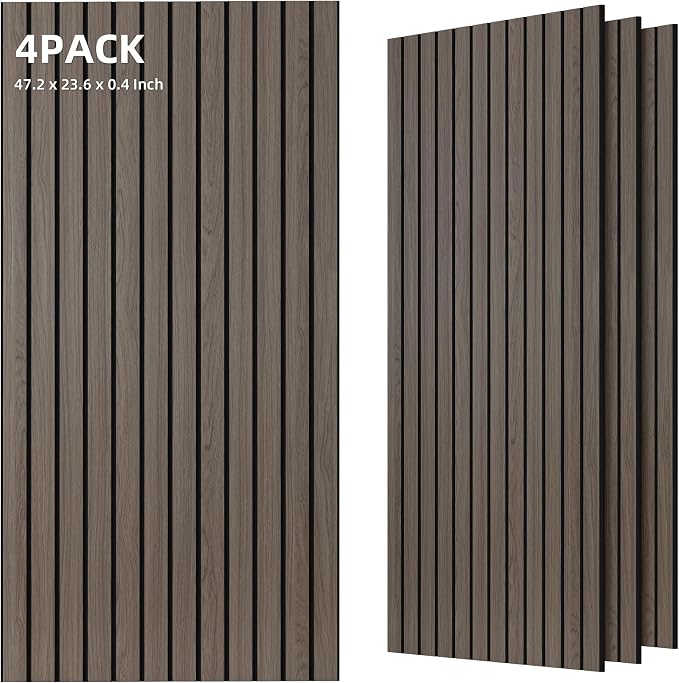 TO-TH Wood-Look Acoustic Panel, 4 Pack 47.2” x 23.6” Soundproof Wall Panels by TO-TH