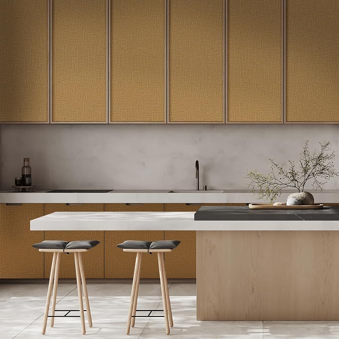 WADILE Grasscloth Peel and Stick Wallpaper 15.7in x 78.7in, Textured Contact - Image 5