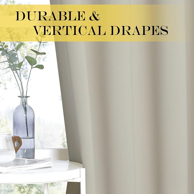 NICETOWN Extra Wide Blackout Sliding Door Curtains 108 inch Length - Image 5