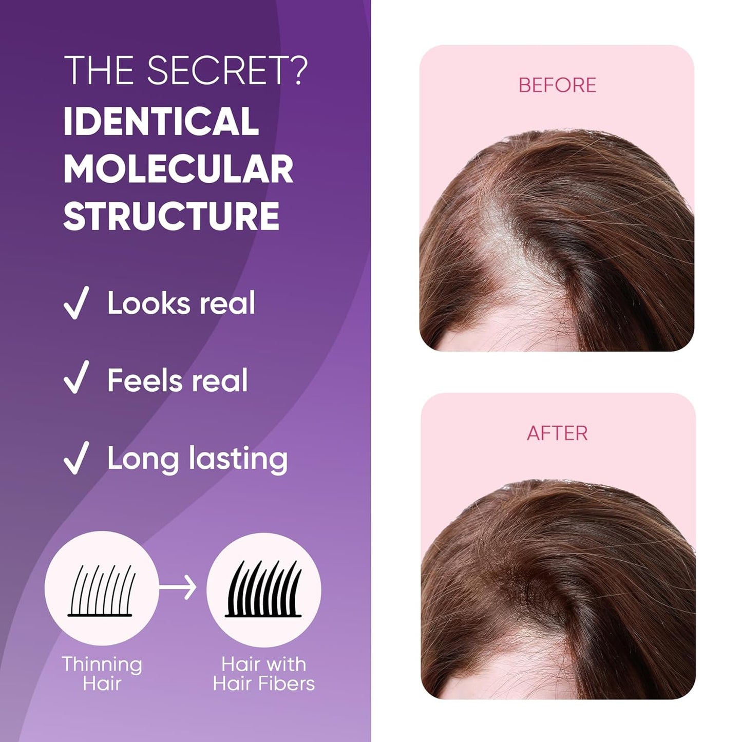 GBG Hair Fibers for Thinning Hair & Bald Spots (Light Blonde) - 25g Bottle - Conceals Hair Loss - Instant Cover Up & Volume in 30 Seconds, Hair Powder for Women & Men - Cruelty Free