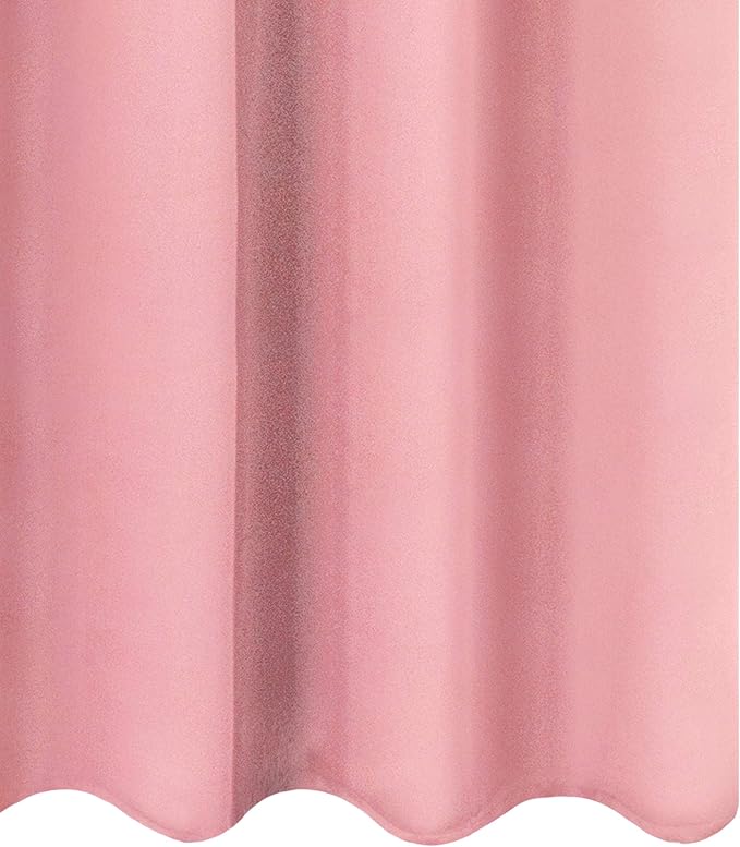 LEMOMO Blackout Curtains 66 x 84 inch/Pink Curtains Set of 2 Panels/Thermal - Image 9