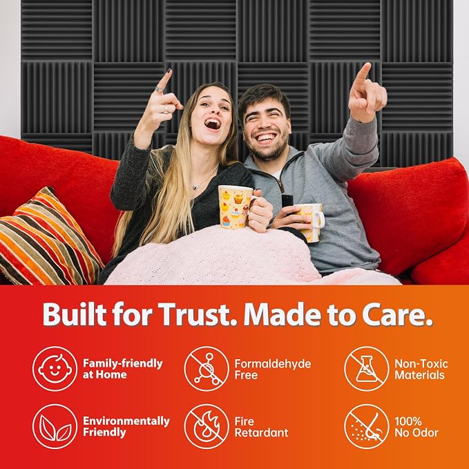 24 Pack Acoustic Panels – Sound Proof Foam Panels - Image 5