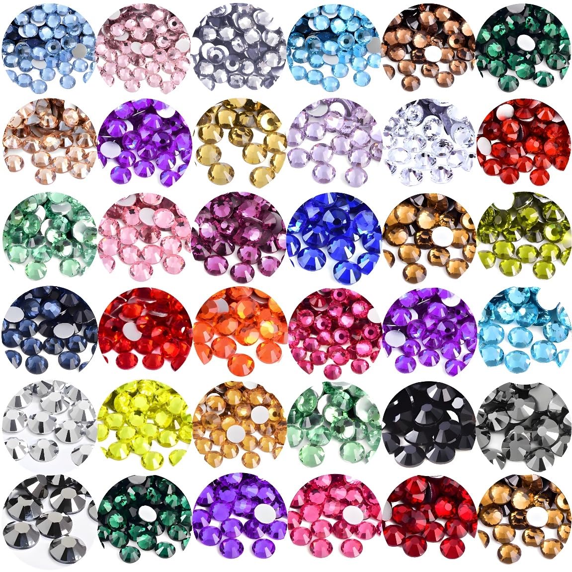 Flatback Rhinestones Round Gems for Nails Art and Crafts 4000Pcs SS12 3mm Glitter Crystals Stone DIY Bags Clothes Shoes (Orange)