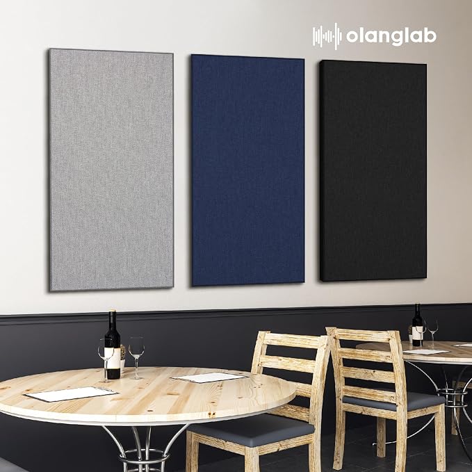 Olanglab Sound Absorbing Acoustic Wall Panels 2 Pack, Large Fabric Wrapped - Image 3