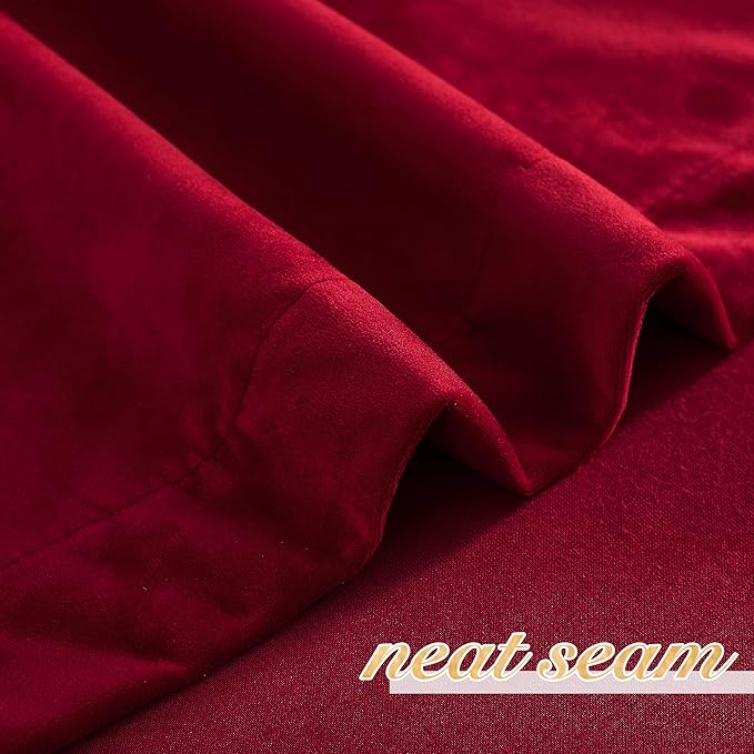 NICETOWN Christmas Red Velvet Curtains and Drapes - Image 5