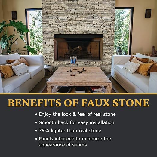 AZ Faux High-Density Polyurethane Faux Stone Interlocking Right Endcap - Image 4