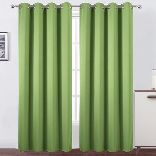 LEMOMO Light Green Blackout Curtains by Lemomo