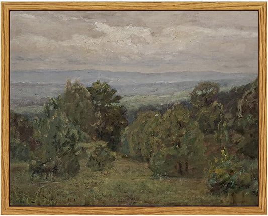 InSimSea Framed Canvas Wall Art, Vintage Landscape Art by InSimSeaArt
