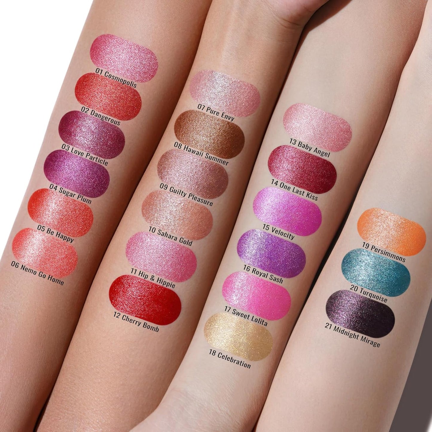 Oulac Metallic Green Lipstick for Women with Metallic 3D Shine, Lightweight Hydrating Formula, High-Impact Lip Color, Vegan Beauty, Full Coverage Lip Makeup, Turquoise (20)