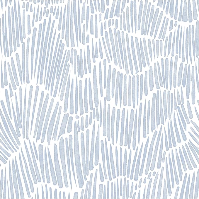 Theper Blue Striped Modern Wallpaper Peel and Stick Wallpaper Boho 17.3"×590" by Theper