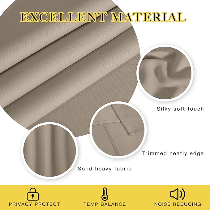 NICETOWN Blackout 108 inch Curtains - Image 2