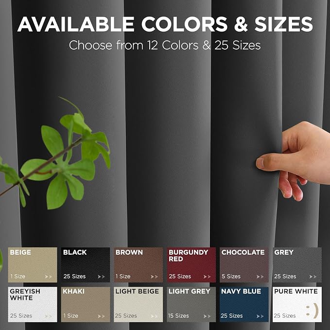 Joydeco Blackout Door Curtain for Doorway Privacy 90 Inches Long, Grommet - Image 7