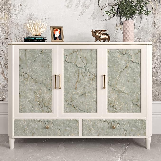 Green Marble Contact Paper for Countertops Waterproof Granite Peel and Stick - Image 6