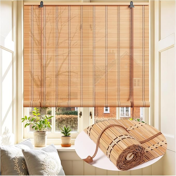 Bamboo Blinds 36x48 inch Bamboo Roman Shades by Unknown