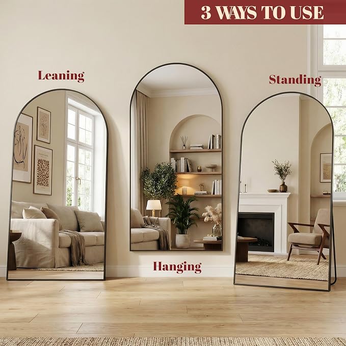 Suidia 71"x32" Arched Full Length Mirror - Image 8