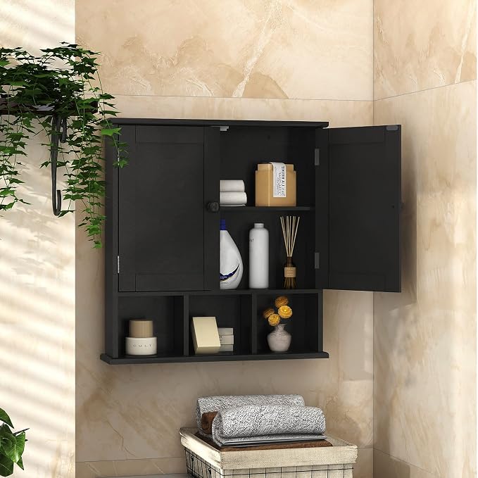TaoHFE Black Bathroom over the Toilet Storage Cabinet, Wall Medicine Cabinet - Image 6