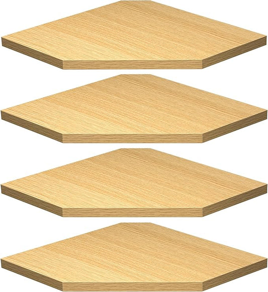 Fun Memories Corner Shelf Wall Mount, Corner Floating Shelves, Rustic Wood Wall by FunMemories
