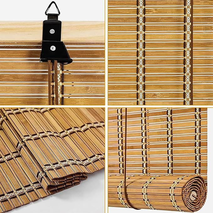 42x72 Inch Bamboo Blinds for Interior Windows, UV Protection Roman Bamboo - Image 6