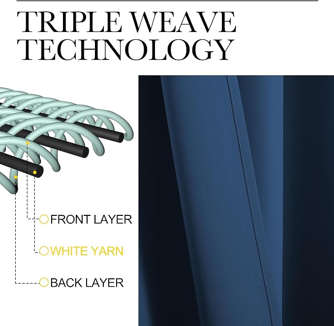NICETOWN RV Blackout Curtains for Camper Windows, Moroccan Blue, Short Blackout - Image 3