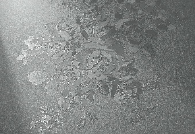 Grey Floral Peel and Stick Wallpaper Embossed Contact Paper 17.7 inch x by lenify
