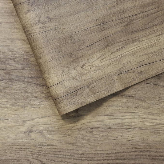 BOMENG Extra Wide Brown Wood Contact Paper Peel and Stick Wallpaper 24"x197" by BOMENG
