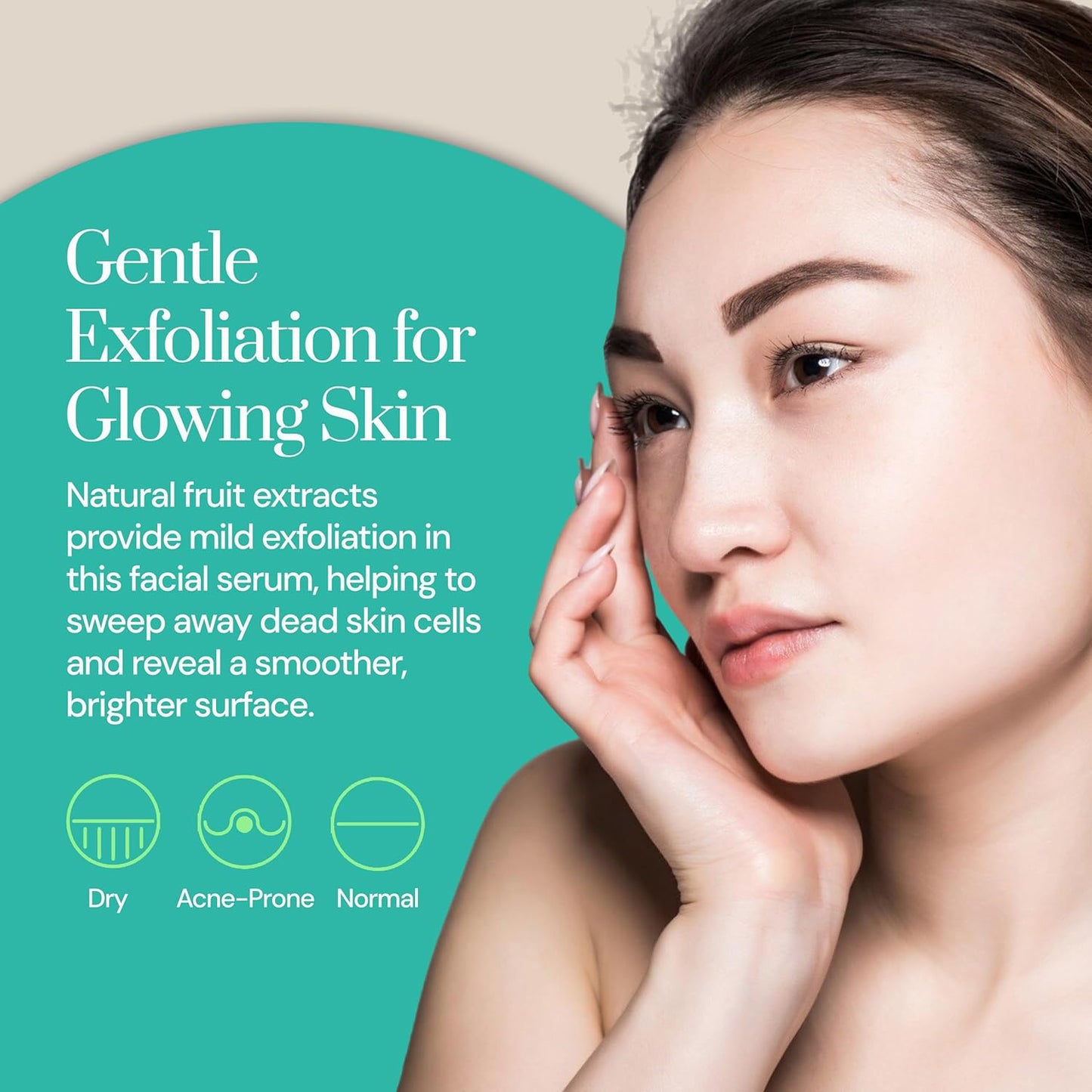 Soapstones Natural Glo Facial Serum - Niacinamide and Hyaluronic Acid Vitamin C Serum - Bilberry, Sugar Cane, Maple, Lemon and Orange Extracts Infused Face Serum