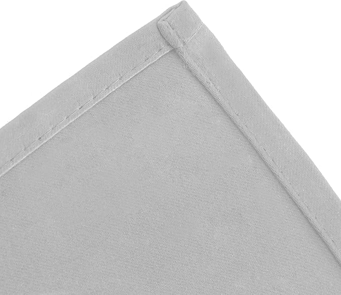 LEMOMO Blackout Curtains 52 x 45 inch/Light Grey Curtains Set of 2 - Image 8
