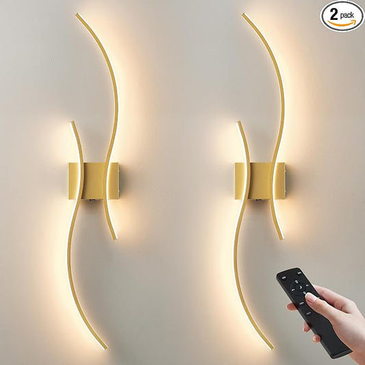 Battery Operated Wall Sconces Set of Two by KARTOOSH