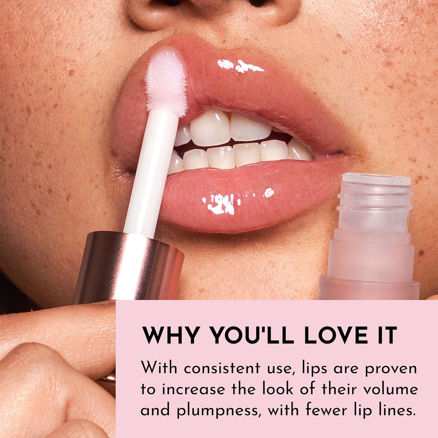 Lawless Queen Forget the Filler Lip Plumping Line Smoothing Gloss - Rosy Outlook - Premium Volumizing Lip Gloss with Natural Ingredients Designed to Plump, Firm, and Hydrate Lips 0.19 oz