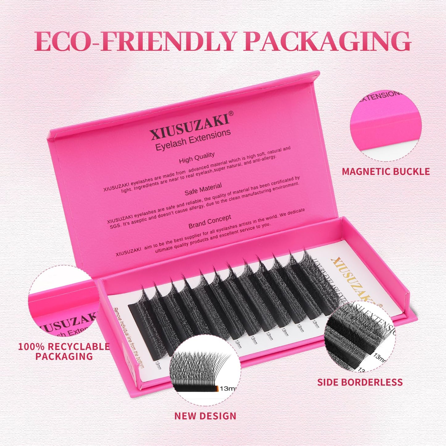 W Lash Extensions Supplies 5D Eyelash Extensions W Shape 0.07mm Thickness C Curl 12mm Premade Fans Easy Fan Lashes Volume Matte Black 12 Rows Crisscross Eye Lashes(W-5D-0.07-C,12mm)