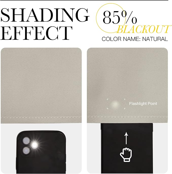 NICETOWN Blackout Curtains for Living Room, Darkening Window Curtain Panels - Image 5