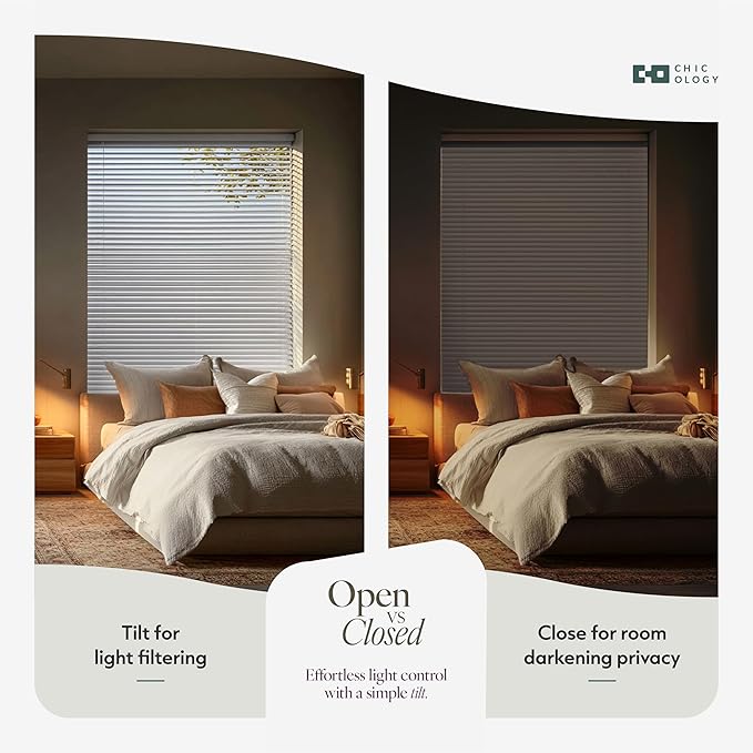 CHICOLOGY Cordless Mini Blinds for Indoor Windows, 78.75" W x 36" H, Light - Image 6
