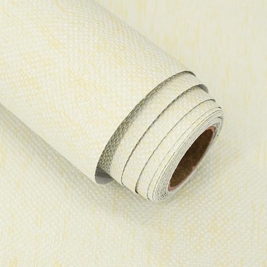 Grasscloth Peel and Stick Wallpaper Yellow Beige Textured Contact Paper 15.7in by lenify