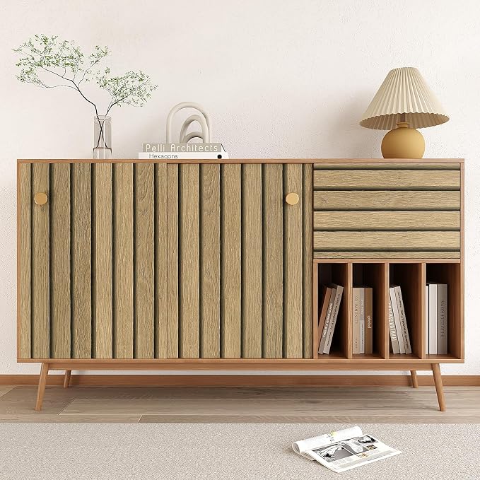 VEELIKE Slat Wood Contact Paper Wood Peel and Stick Wallpaper - Image 6
