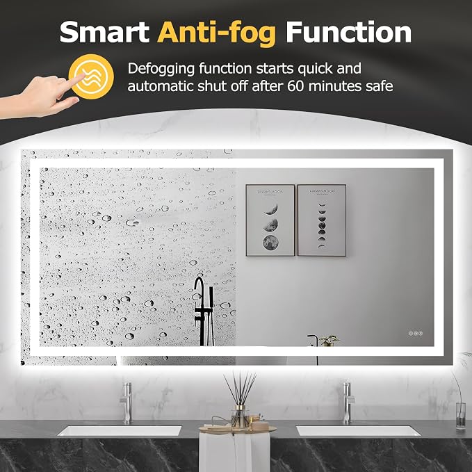 Hivone 72X36 LED Bathroom Mirror - Image 6