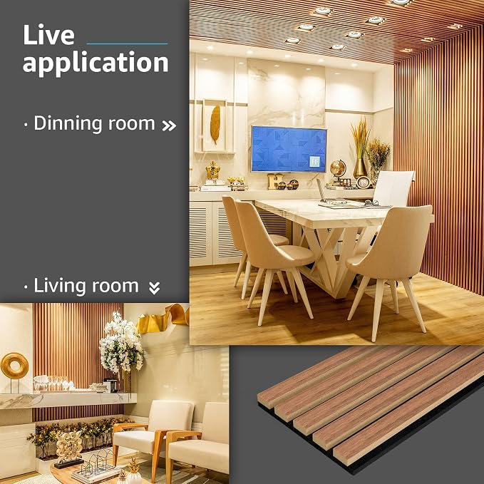 Art3d 4-Piece Wood Slat Acoustic Panels - Image 5