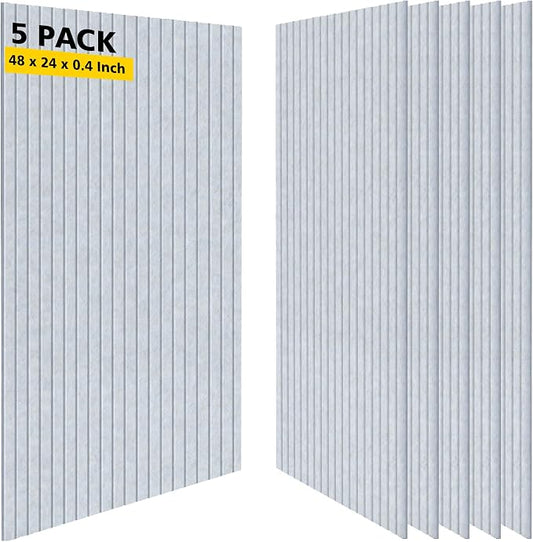 Acoustic Panels, 5 Pack Sound Panels, 47.2"x23.6"x0.35" Soundproof Wall Panels by AUTORIFIC