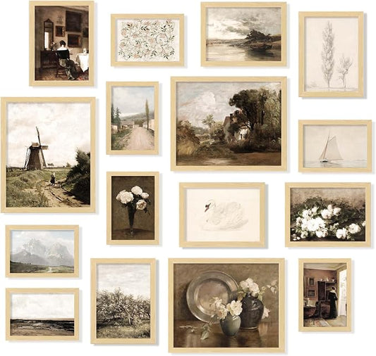 97 Decor Vintage 16PCS FRAMED Wall Art by 97Decor