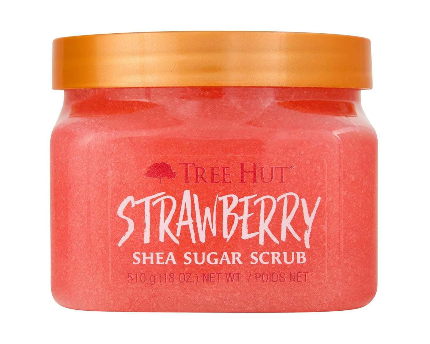 Tree Hut Strawberry Shea Sugar Scrub | Exfoliating Body Scrub Removes Dead, Dry Skin for a Soft & Hydrated Feel | Nourishing Essential Body Care | 18 fl oz.