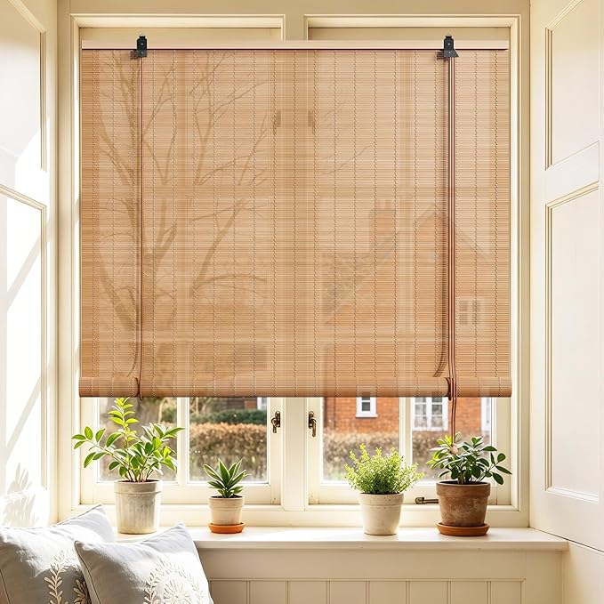 Bamboo Blinds 36x72 inch Bamboo Roman Shades by Unknown