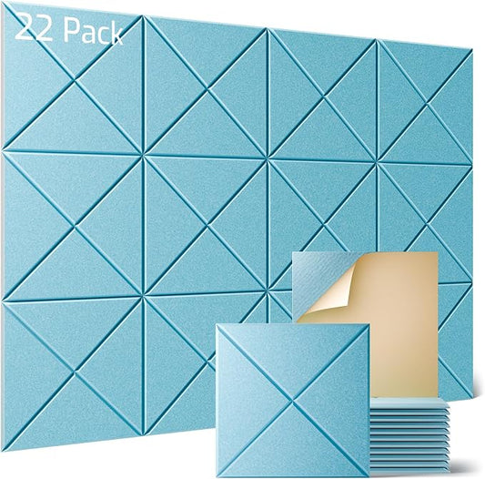 Sonicism 22 Pack X-Lined Acoustic Panels by Sonicism