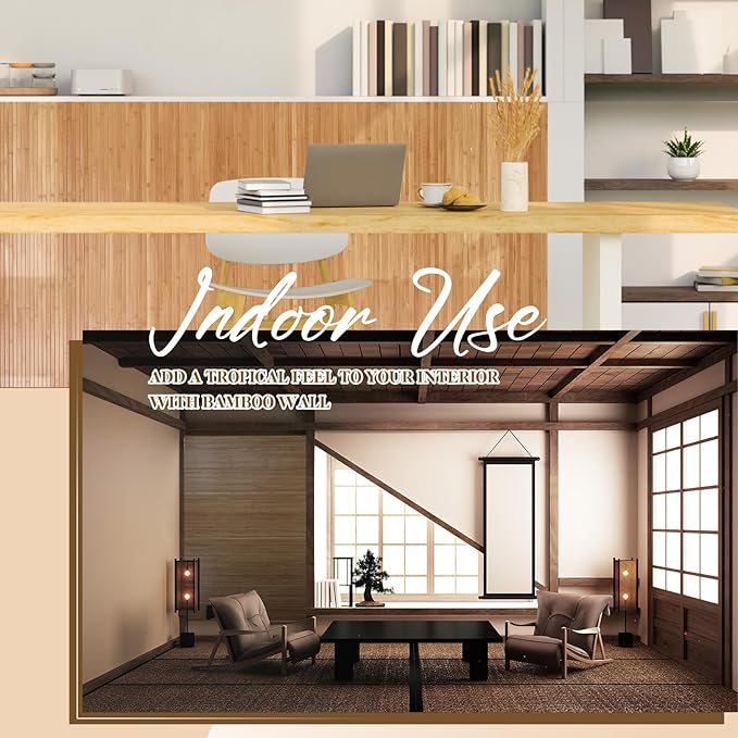 Juexica 2 Pcs Natural Bamboo Wall Panel - Image 6