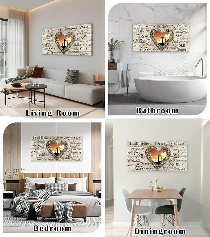 Cao Gen Decor Art A63598 Amazing Grace Wall Art Decor Canvas Print Picture - Image 3