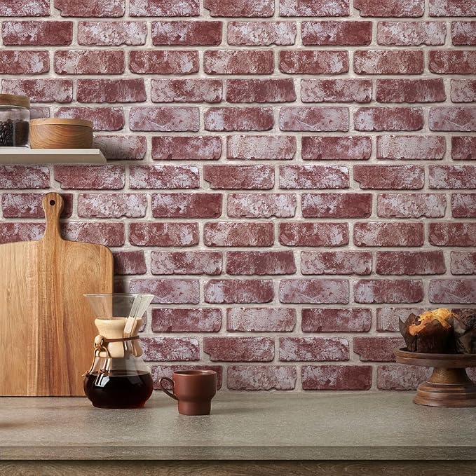 COMSTICKC 3D Faux Brick Wall Panels Peel and Stick Wall Covering, Not Real Brick - Image 2
