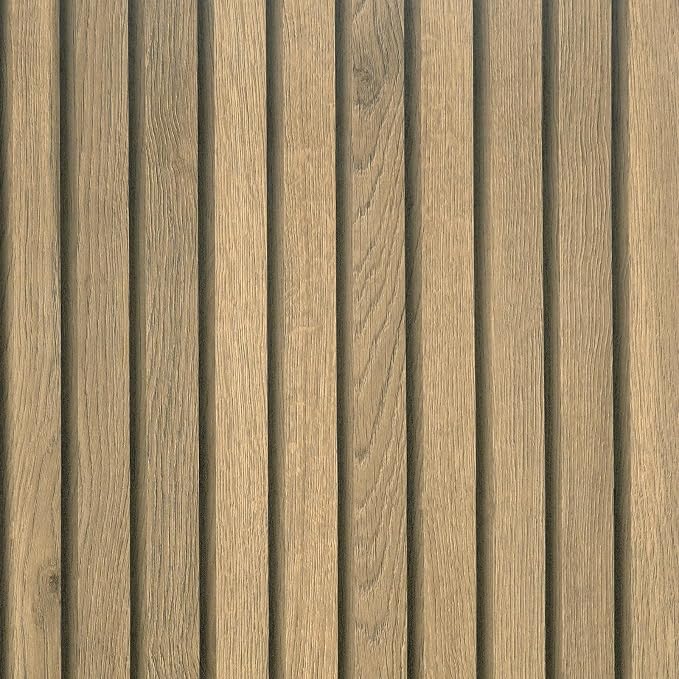 VEELIKE Natural Light Oak Wood Slat Peel and Stick Wallpaper Wood Panel by VEELIKE
